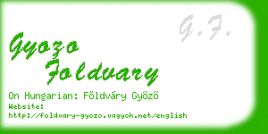 gyozo foldvary business card